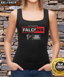 Hot Bud Light Atlanta Falcons team tank top featuring vibrant team colors and logo, perfect for game day wear.