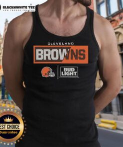Alt Text: Hot Bud Light Cleveland Browns team tank top featuring a bold logo and vibrant colors, perfect for game day.