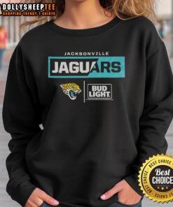 Hot Bud Light Jacksonville Jaguars team sweatshirt in vibrant colors, perfect for game day and showing team spirit.