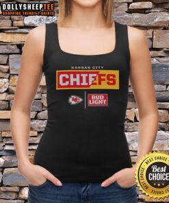 Hot Bud Light Kansas City Chiefs team tank top featuring vibrant colors and logo, perfect for game day attire.