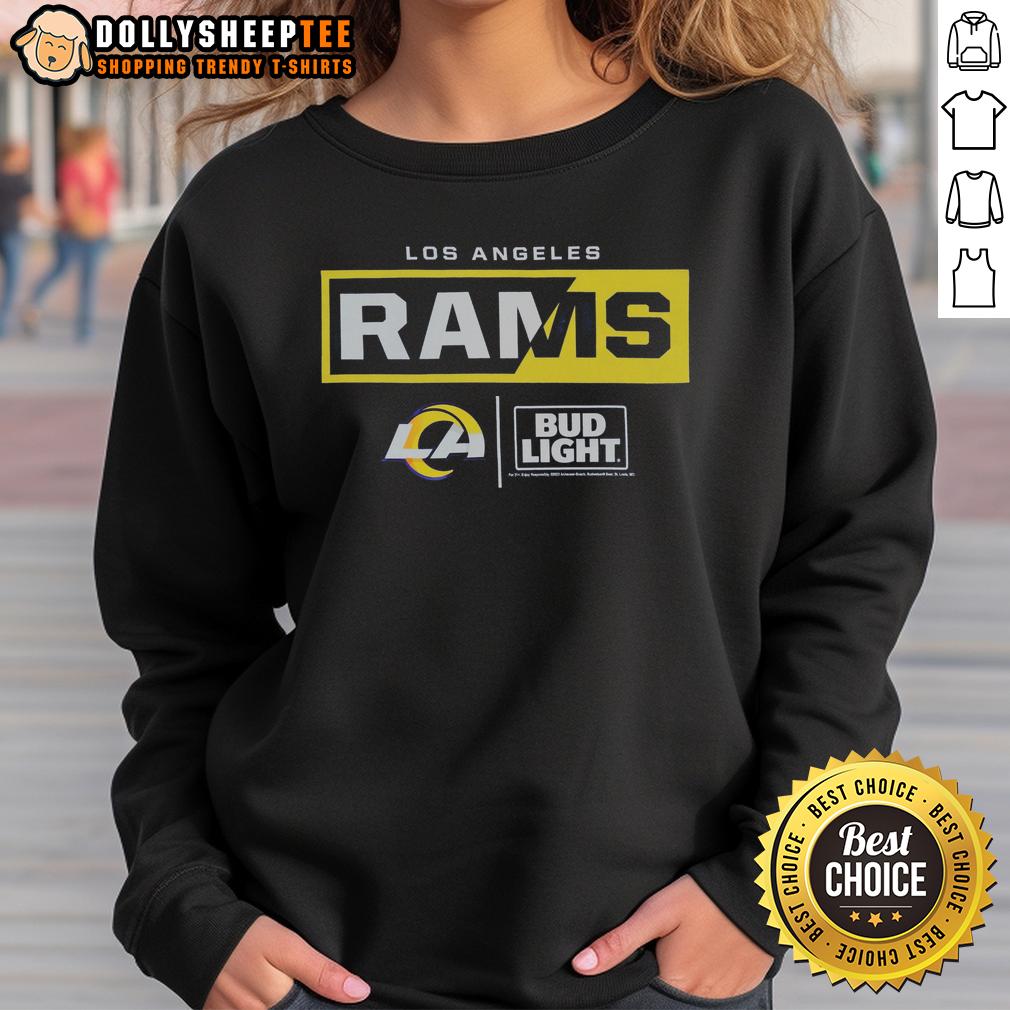Hot Bud Light Los Angeles Rams Team Sweatshirt Hot Bud Light Los Angeles Rams team sweatshirt showcasing vibrant colors and logo, perfect for game day attire.