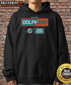 Hot Bud Light Miami Dolphins hoodie featuring team logo and vibrant colors, perfect for sports fans and game day.