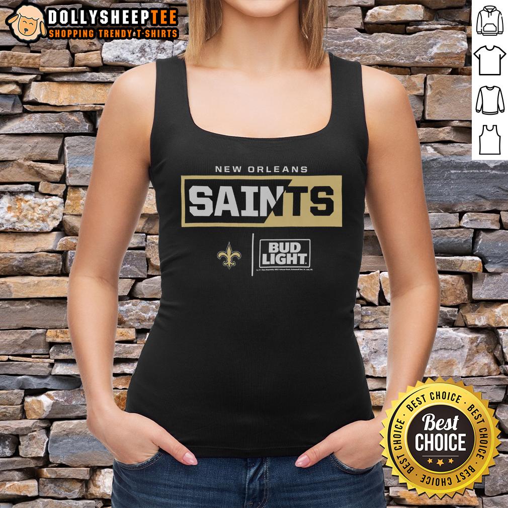 Hot Bud Light New Orleans Saints Team Tank Top Hot Bud Light New Orleans Saints team tank top showcasing vibrant colors and logo, perfect for game day celebrations.