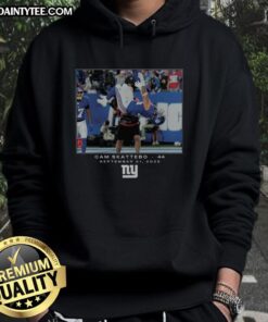 Alt Text: Hot Cam Skattebo Black New York Giants NFL Flash Features Week 3 Hoodie showcasing team logo and stylish design.