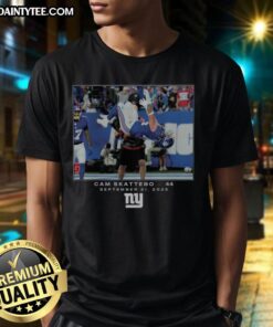 Hot Cam Skattebo Black New York Giants NFL Flash Features Week 3 T-Shirt showcasing team spirit and style.