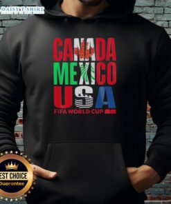 Hot Canada Mexico USA FIFA World Cup 2026 hoodie featuring vibrant colors and sporty design, perfect for fans.