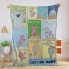 Hot Cartoon Elephant & Piggie Blanket Fleece Customized Blanket