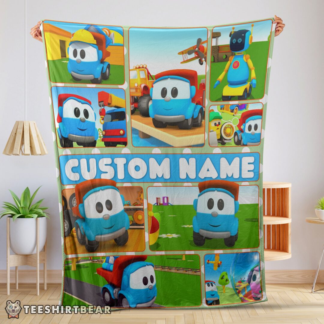 Hot Cartoon Leo The Truck With Friends Blanket Fleece Throw Customized Blanket