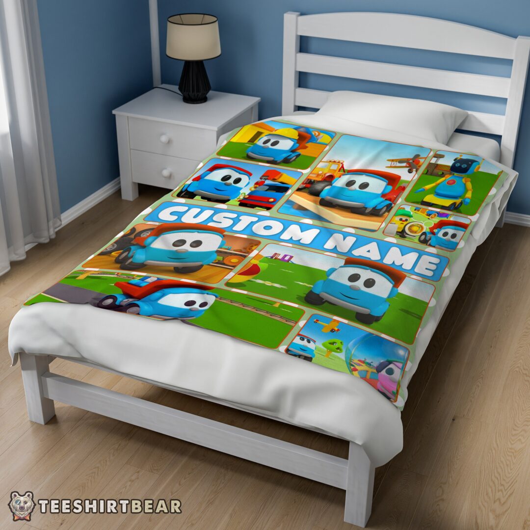 Hot Cartoon Leo The Truck With Friends Blanket Fleece Throw Customized Blanket