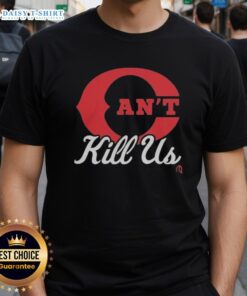 Hot Cincinnati Reds Can't Kill Us Red C Logo Baseball T-Shirt featuring bold red logo on a stylish casual tee.