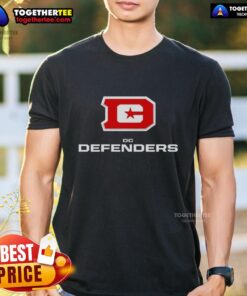 Hot DC Defenders Lockup Logo T-Shirt featuring a bold logo design, perfect for fans of the DC Defenders team apparel.