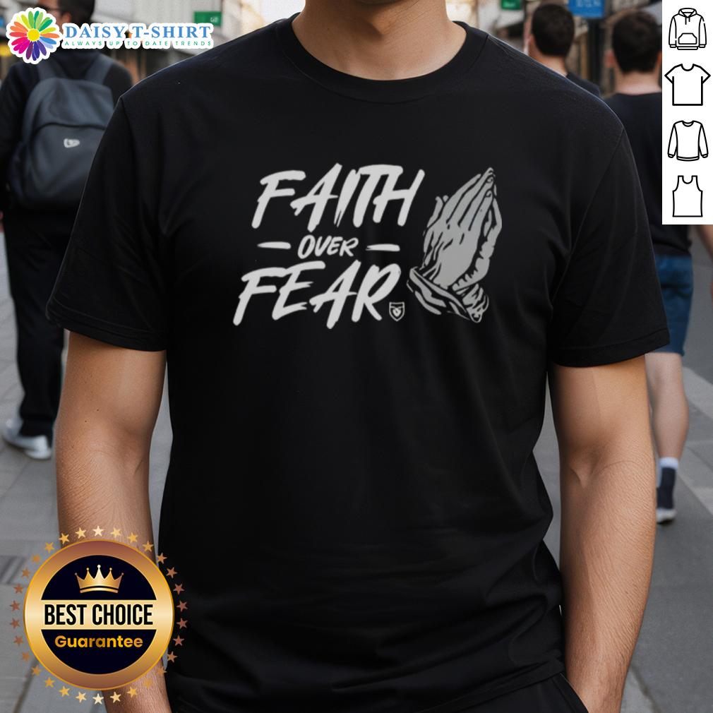 Hot Faith Over Fear Hand T Shirt Hot Faith Over Fear Hand T-Shirt featuring a bold graphic design promoting positivity and courage in stylish apparel.