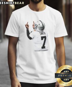 Hot Geno Smith Las Vegas Raiders Run The Table Throwback T-Shirt featuring bold graphics and a vintage design for fans.