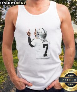 Alt Text: Stylish Hot Geno Smith Las Vegas Raiders Run the Table throwback tank top showcasing team spirit and retro design.