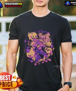 Hot Ghost Princess Gamer Boo in retro anime style on a vaporwave T-shirt for gamers, vibrant colors and unique design.