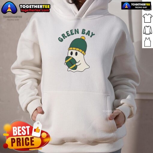 Hot Green Bay Packers ghost football Halloween hoodie featuring spooky design perfect for festive game day attire.