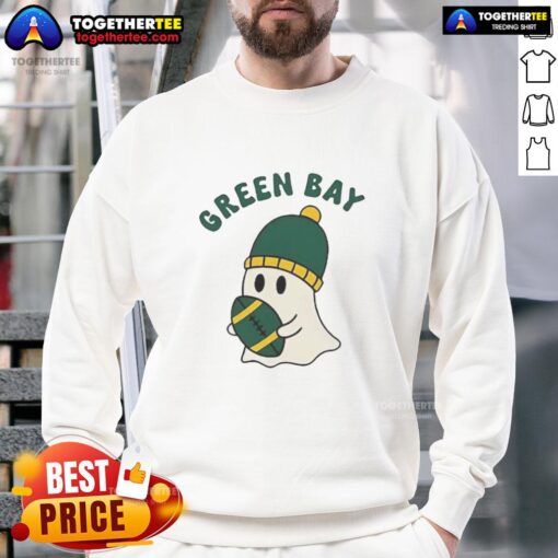 Hot Green Bay Packers Ghost Football Halloween Sweatshirt featuring spooky design perfect for Halloween and game day.