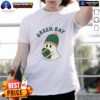 Hot Green Bay Packers Ghost Football Halloween T-Shirt featuring a spooky design perfect for game day and Halloween celebrations.