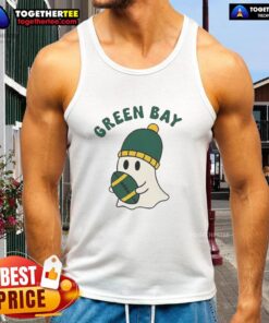 Hot Green Bay Packers ghost football Halloween tank top featuring spooky design for festive fans.
