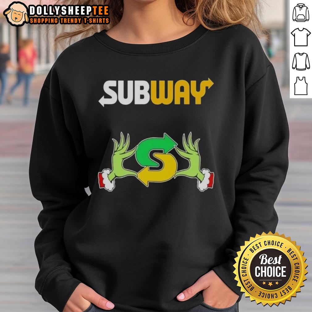 Hot Grinch Hands Love Subway Merry Christmas Sweatshirt Hot Grinch Hands Love Subway Merry Christmas Sweatshirt featuring festive design and cozy style for holiday cheer.