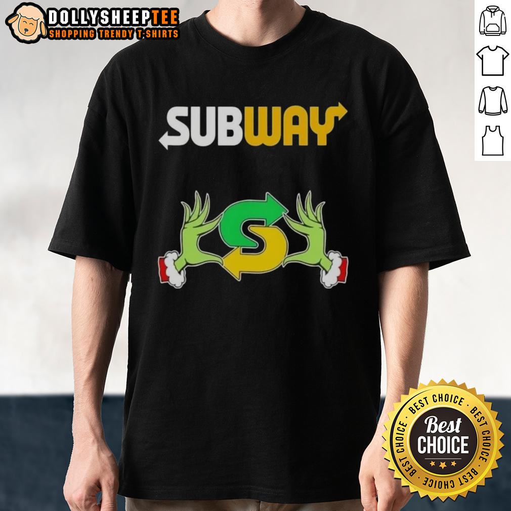 Hot Grinch Hands Love Subway Merry Christmas T Shirt Hot Grinch Hands Love Subway Merry Christmas T-Shirt design featuring festive graphics and playful holiday spirit.