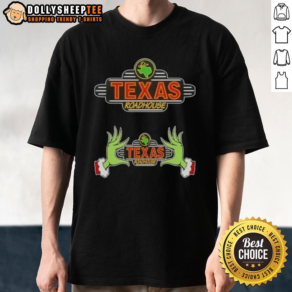 Hot Grinch Hands Love Texas Roadhouse Merry Christmas T Shirt Hot Grinch Hands Love Texas Roadhouse Merry Christmas T-Shirt featuring a festive design perfect for holiday celebrations.