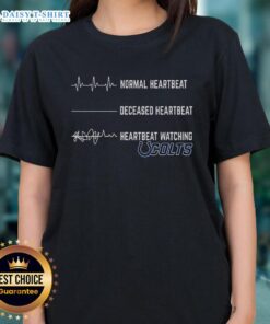 Alt Text: Stylish Hot Heartbeat Indianapolis Colts Ladies Tee, perfect for fans showcasing team spirit and comfort.