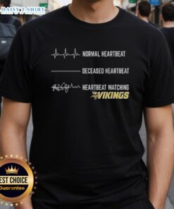Hot Heartbeat Watching Minnesota Vikings T-Shirt featuring a bold design perfect for fans of the NFL team.