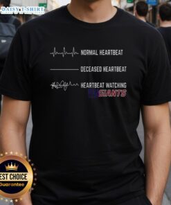 Hot Heartbeat Watching New York Giants T-Shirt featuring vibrant graphics and team logo for passionate fans.
