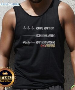 Hot Heartbeat Watching San Francisco 49ers tank top featuring vibrant team colors and stylish design for fans.