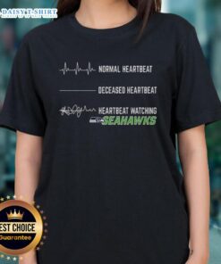 Stylish Hot Heartbeat Seattle Seahawks ladies tee, perfect for game day and showcasing team spirit.