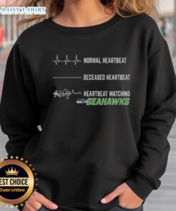 Alt Text: Cozy Hot Heartbeat Watching Seattle Seahawks sweatshirt perfect for game day or casual wear, showcasing team spirit.