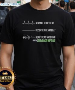 Hot Heartbeat Watching Seattle Seahawks T-Shirt featuring vibrant Seahawks graphics, perfect for game day fans.