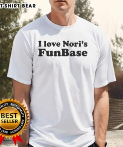 Alt Text: Hot I Love Nori's Funbase T-Shirt featuring vibrant colors and unique design, perfect for fans of the brand.