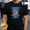 Alt Text: Hot I May Live In Ohio But On Game Day My Heart And Soul Belongs To Detroit Lions T-Shirt displayed on a hanger.