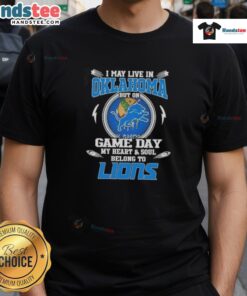 Detroit Lions football T-shirt for fans in Oklahoma, showcasing team spirit and game day pride.
