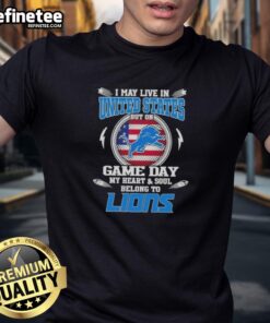 Alt Text: Detroit Lions game day t-shirt showcasing pride for the team, perfect for fans in the United States.