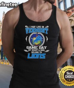 Alt Text: Detroit Lions tank top design for game day, perfect for Vermont fans showcasing team spirit and style.
