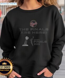 Alt Text: Hot Indiana Fever 2025 WNBA Finals sweatshirt showcasing team spirit and excitement for the championship game.