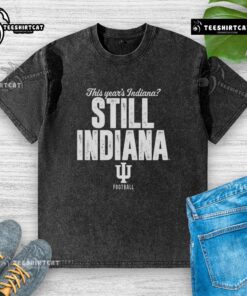 Hot Indiana Hoosiers Football washed t-shirt showcasing team spirit and style for loyal fans and supporters.