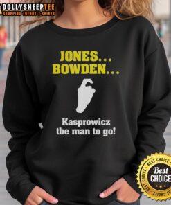 Alt Text: Hot Jones Bowden Kasprowicz The Man To Go sweatshirt featuring a stylish design and comfortable fit for everyday wear.