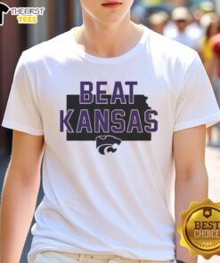 Hot Kansas State Wildcats Beat Kansas slogan t-shirt featuring vibrant graphics for passionate fans.