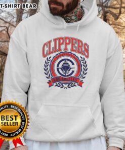 Vintage Los Angeles Clippers NBA logo hoodie in vibrant colors, perfect for fans and streetwear enthusiasts.