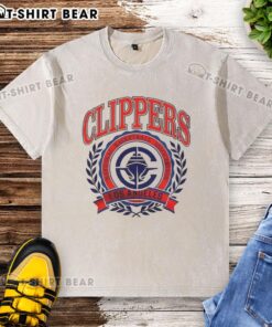 Vintage washed t-shirt featuring the Hot Los Angeles Clippers NBA logo in vibrant colors and classic design.