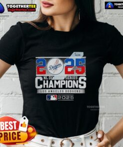 Hot Los Angeles Dodgers baseball 2025 NL Division Series Champion ladies tee featuring team logo and vibrant colors.