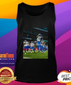 Hot Los Angeles Rams Victory Monday tank top featuring bold team colors and logo, perfect for game day attire.