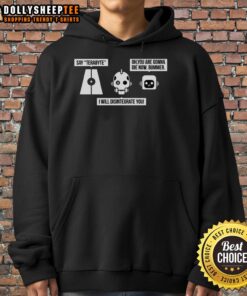 Hot Love Death And Robots The Three Robots Hoodie featuring vibrant graphics of the iconic robots from the series.