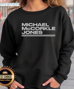 Alt Text: Hot Mac Jones McCorkle San Francisco sweatshirt featuring a stylish design and vibrant colors for fans.