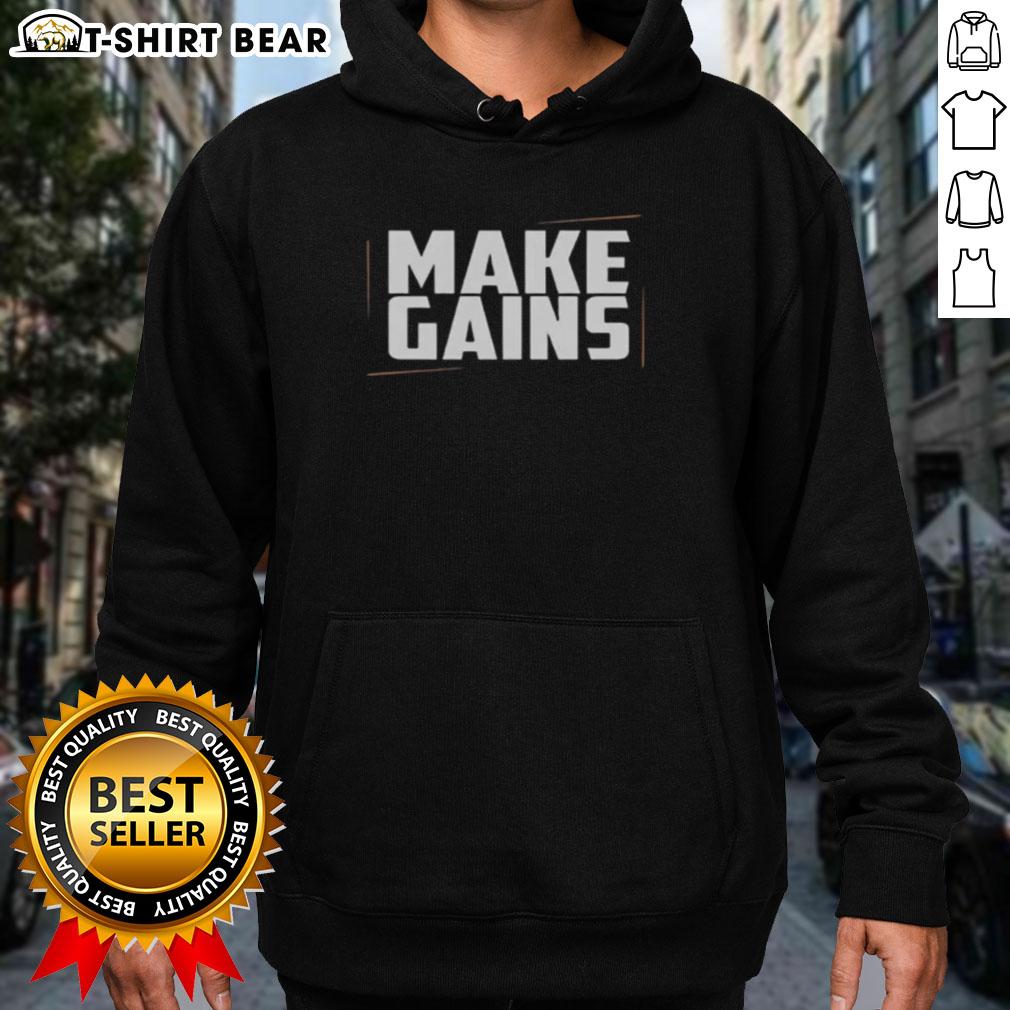 Hot Make Gains Gym Hoodie Hot Make Gains gym hoodie in black, featuring a bold logo, perfect for workout enthusiasts and fitness fashion lovers.