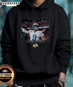 Alt Text: Hot Matthew Stafford Los Angeles Rams NFL Week 7 2025 hoodie featuring team colors and logo, perfect for fans.